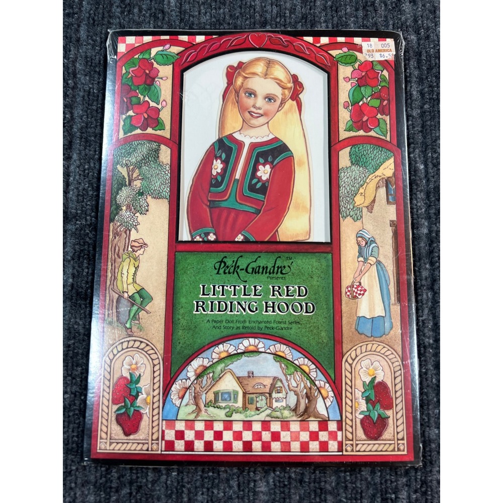 Little Red Riding‎ Hood Paper Doll Set 1992 Vintage NWT Peck-Gandre Fairy Tale